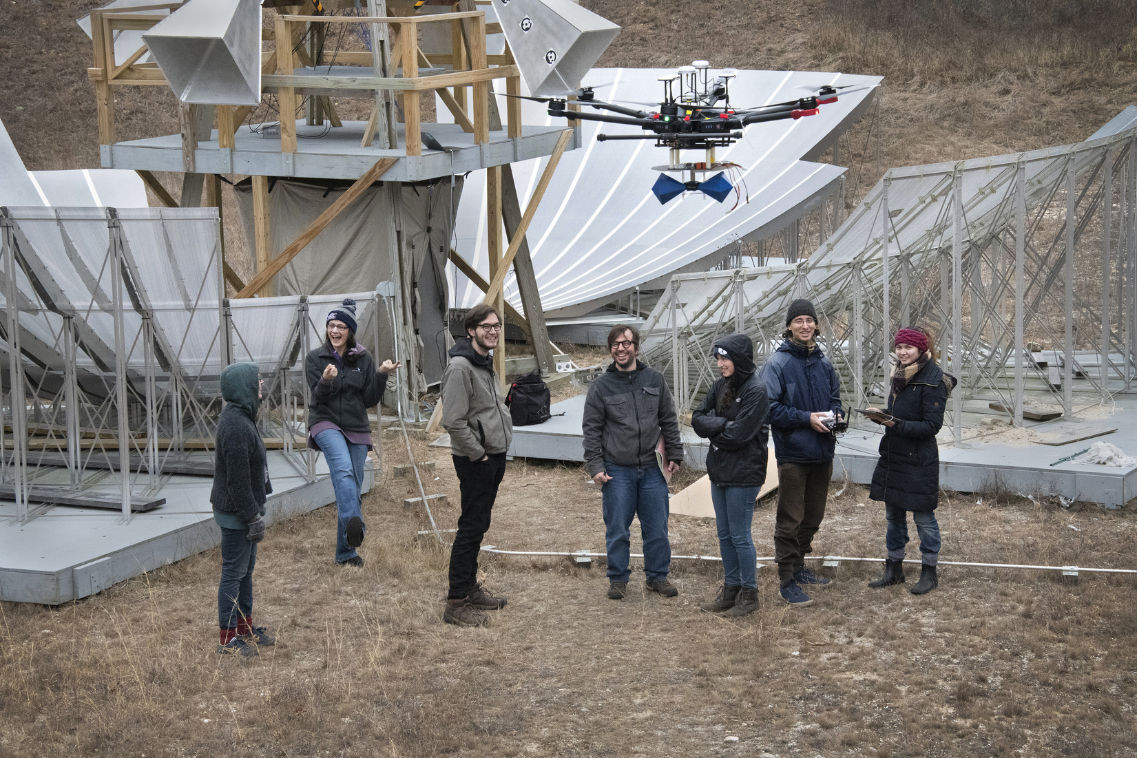 Drone calibration with Yale's Laura Newburgh's group